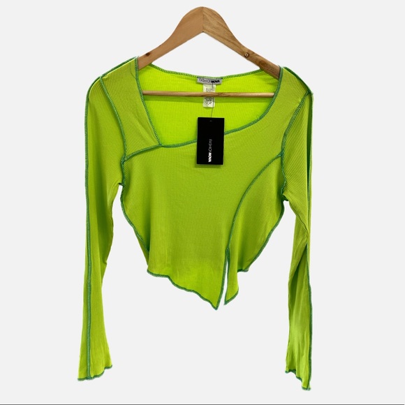 Fashion Nova Tops - Lime Green Crop Top